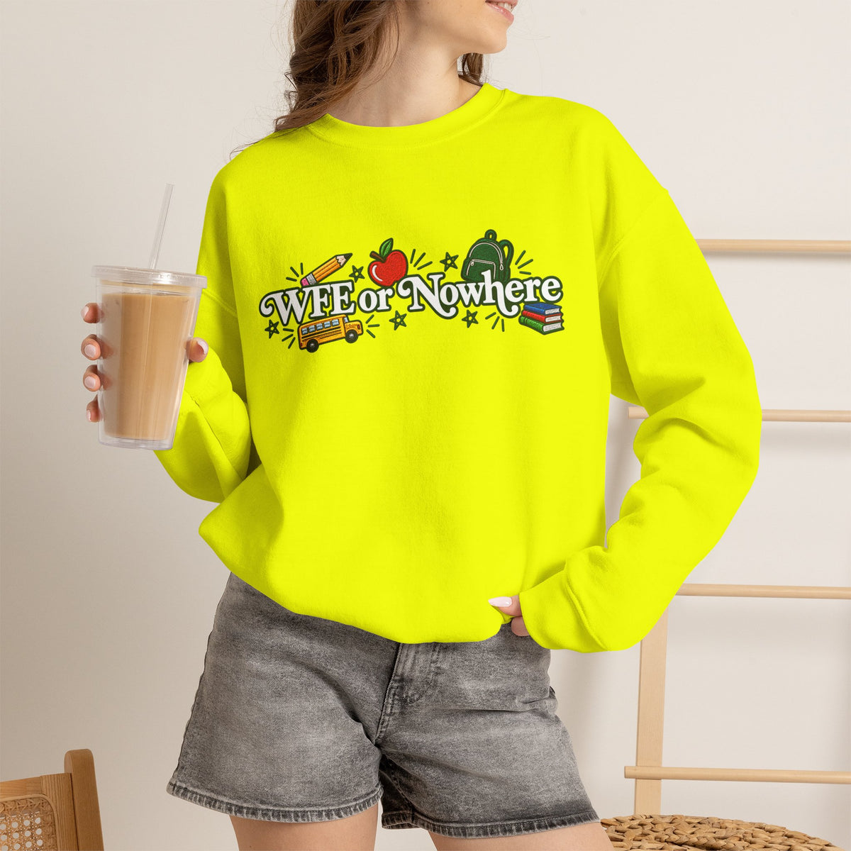 "WFE or Nowhere w/ School Things" Crewneck Sweatshirt