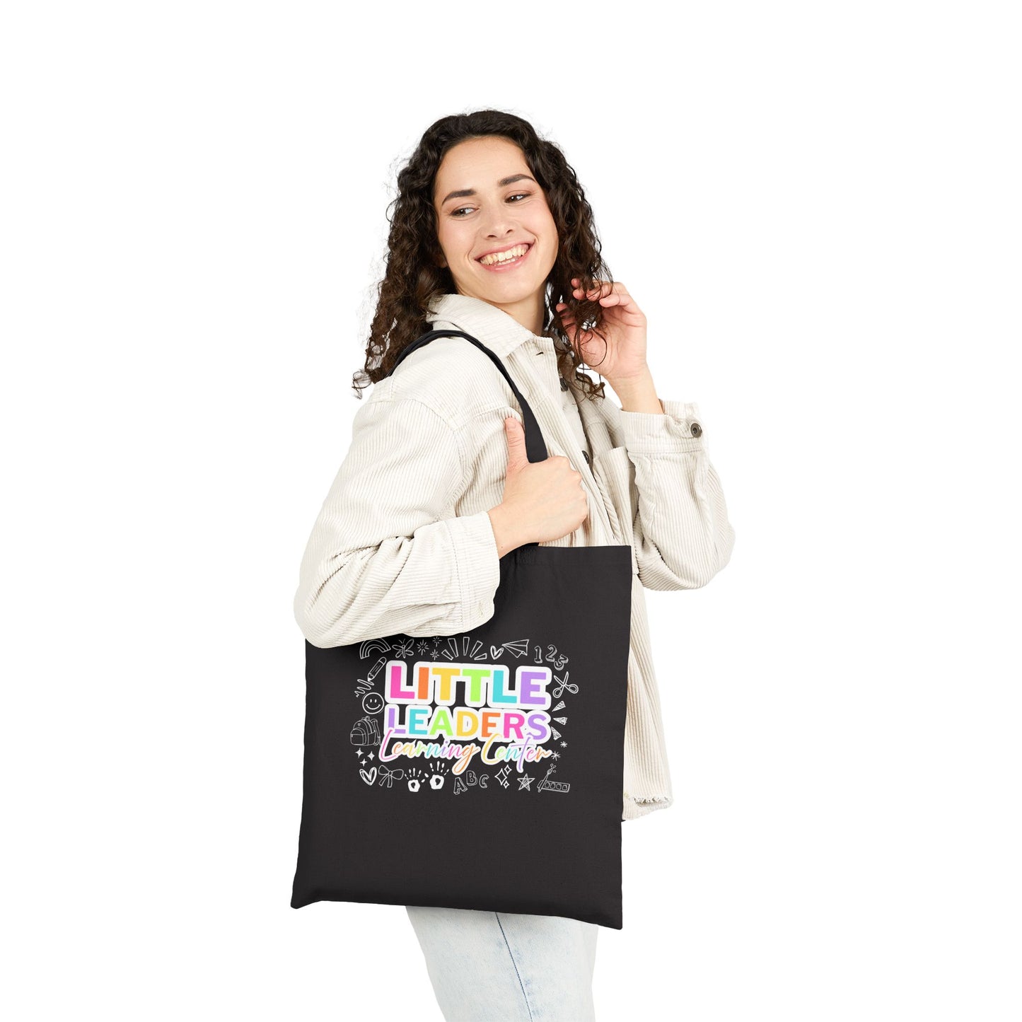 Little Leaders w/ Doodle Design Cotton Canvas Tote Bag