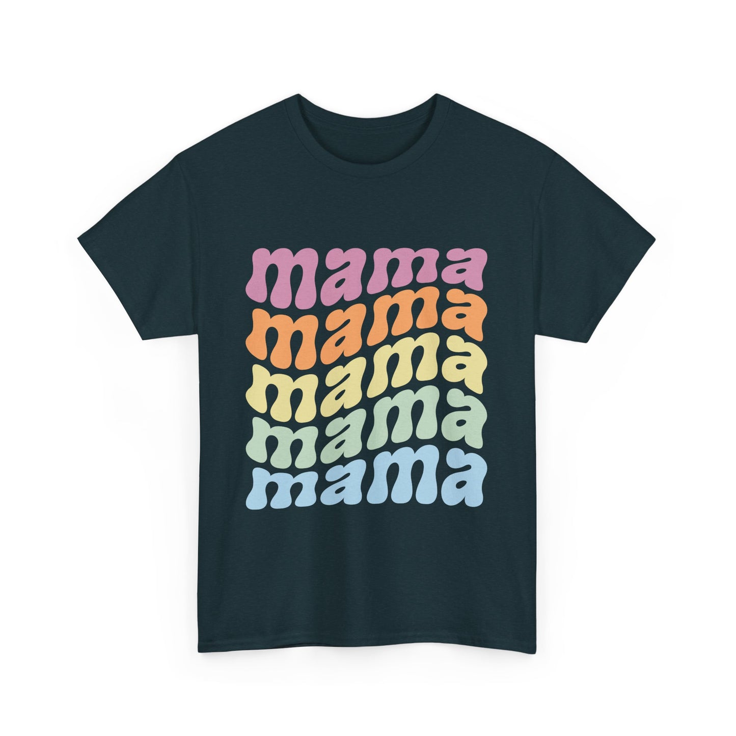 Retro Mama Unisex Heavy Cotton Tee - Colorful & Comfy