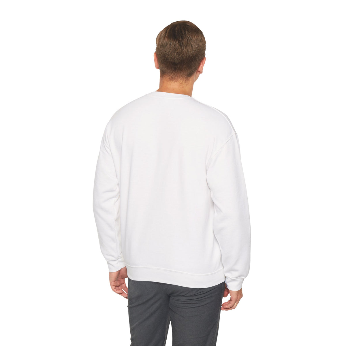 "Moriches or Nowhere" w/ apple- LARGE FRONT Crewneck Sweatshirt