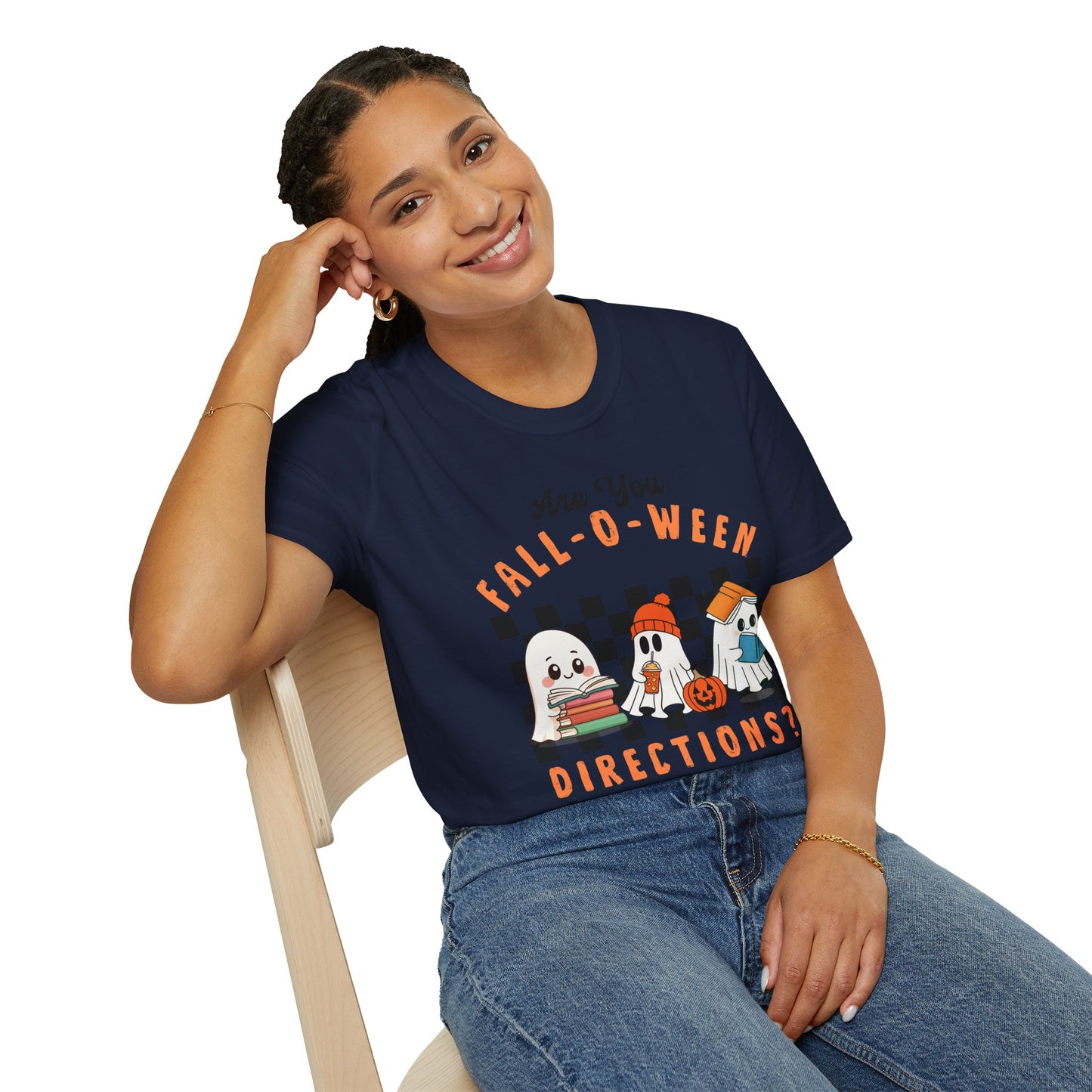 Whimsical Fall-O-Ween Teacher T-Shirt - Holiday- Softstyle Unisex Tee