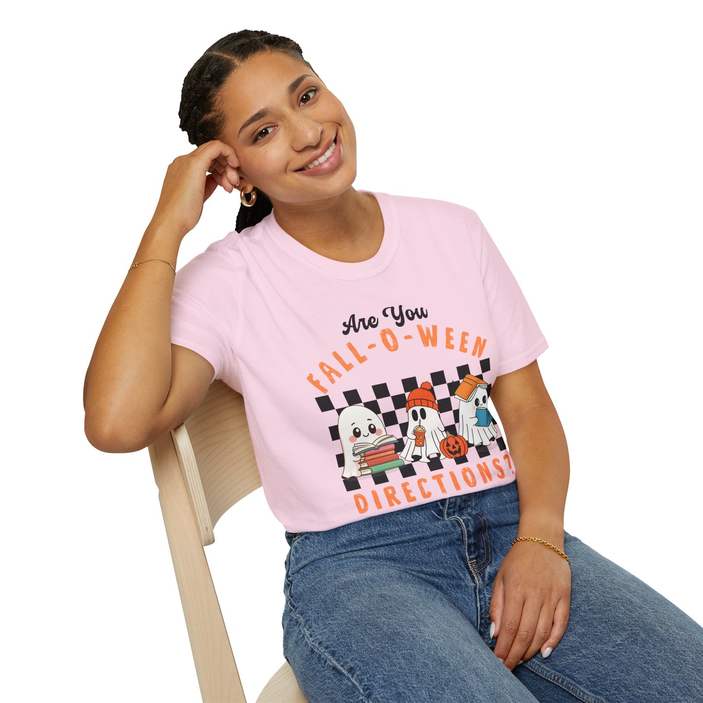 Whimsical Fall-O-Ween Teacher T-Shirt - Holiday- Softstyle Unisex Tee