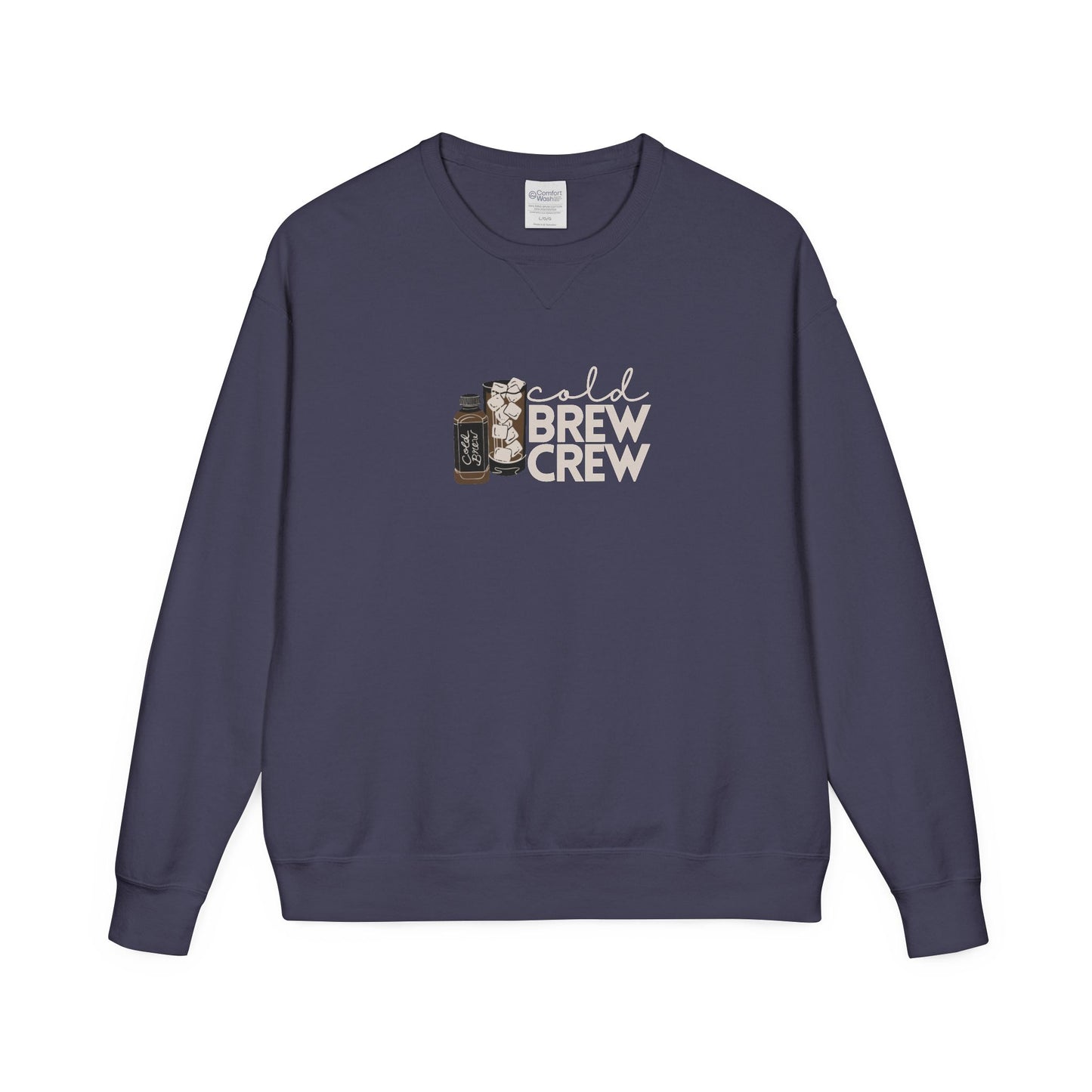 Cold Brew Crew Garment Dyed Sweatshirt, Coffee Lovers Apparel