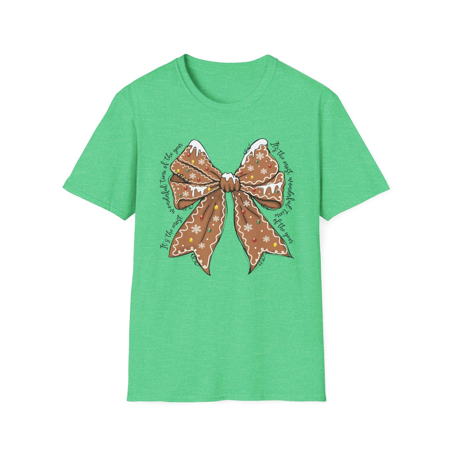 Gingerbread Bow- Christmas Unisex t-shirt