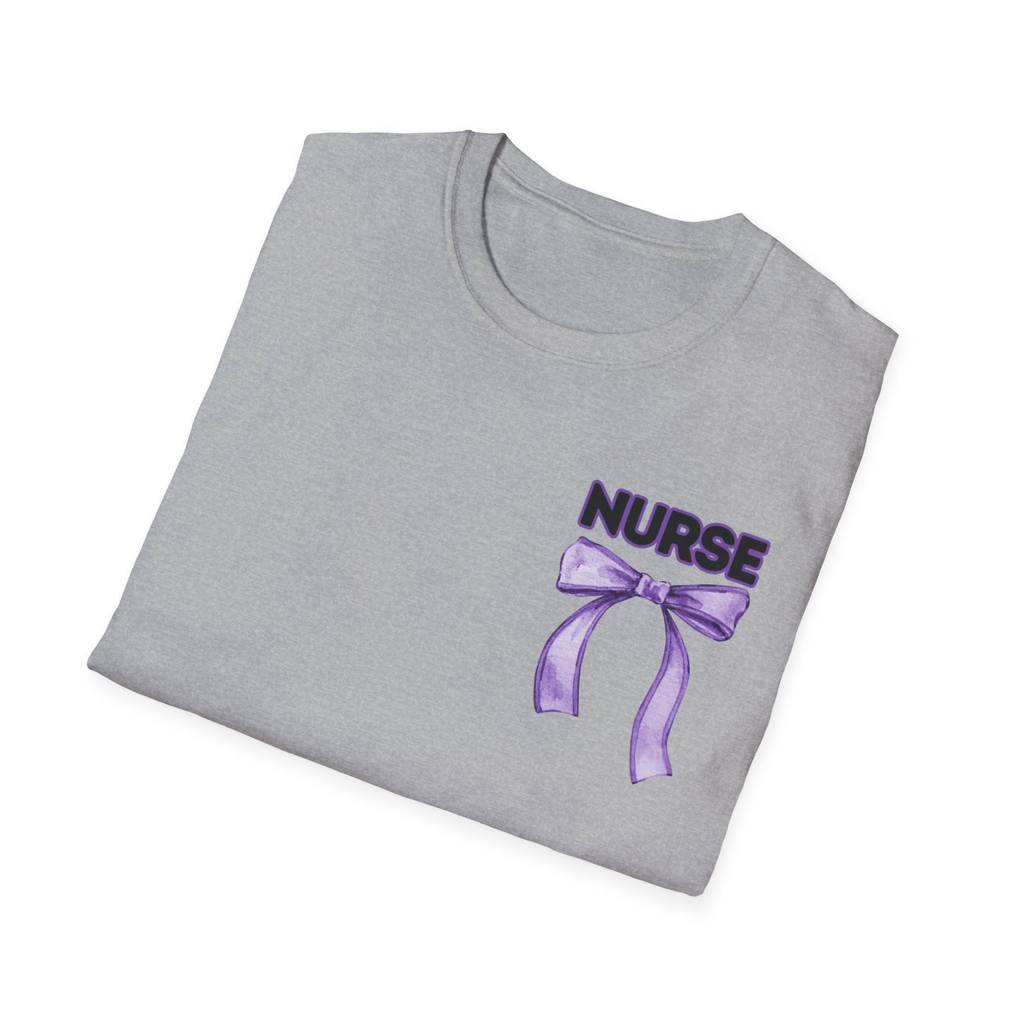 OR Nurse Softstyle T-Shirt with Bow Design- Healthcare