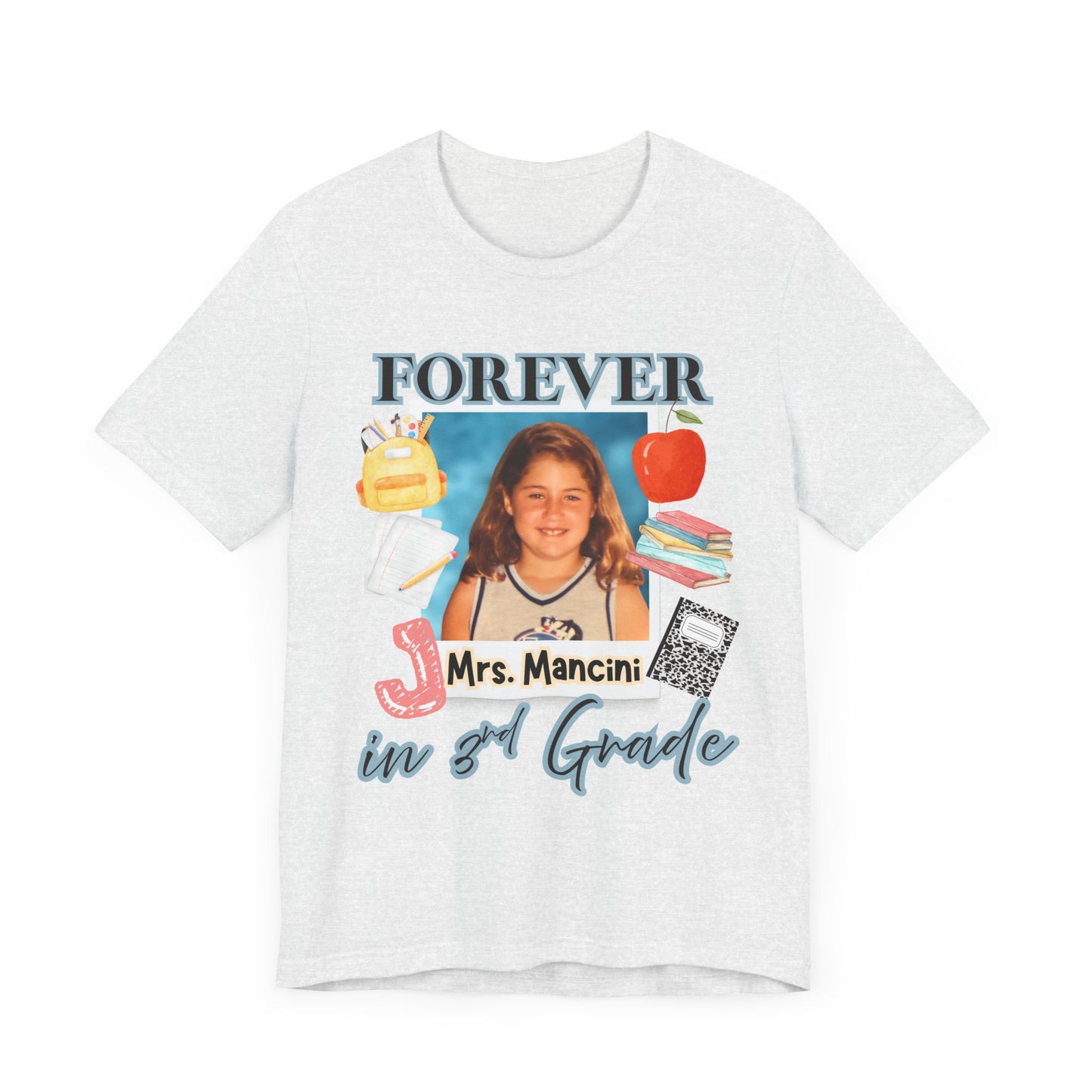 Jenna- Personalized Forever in 3rd Grade Teacher Tee - Personalized Unisex Jersey Shirt