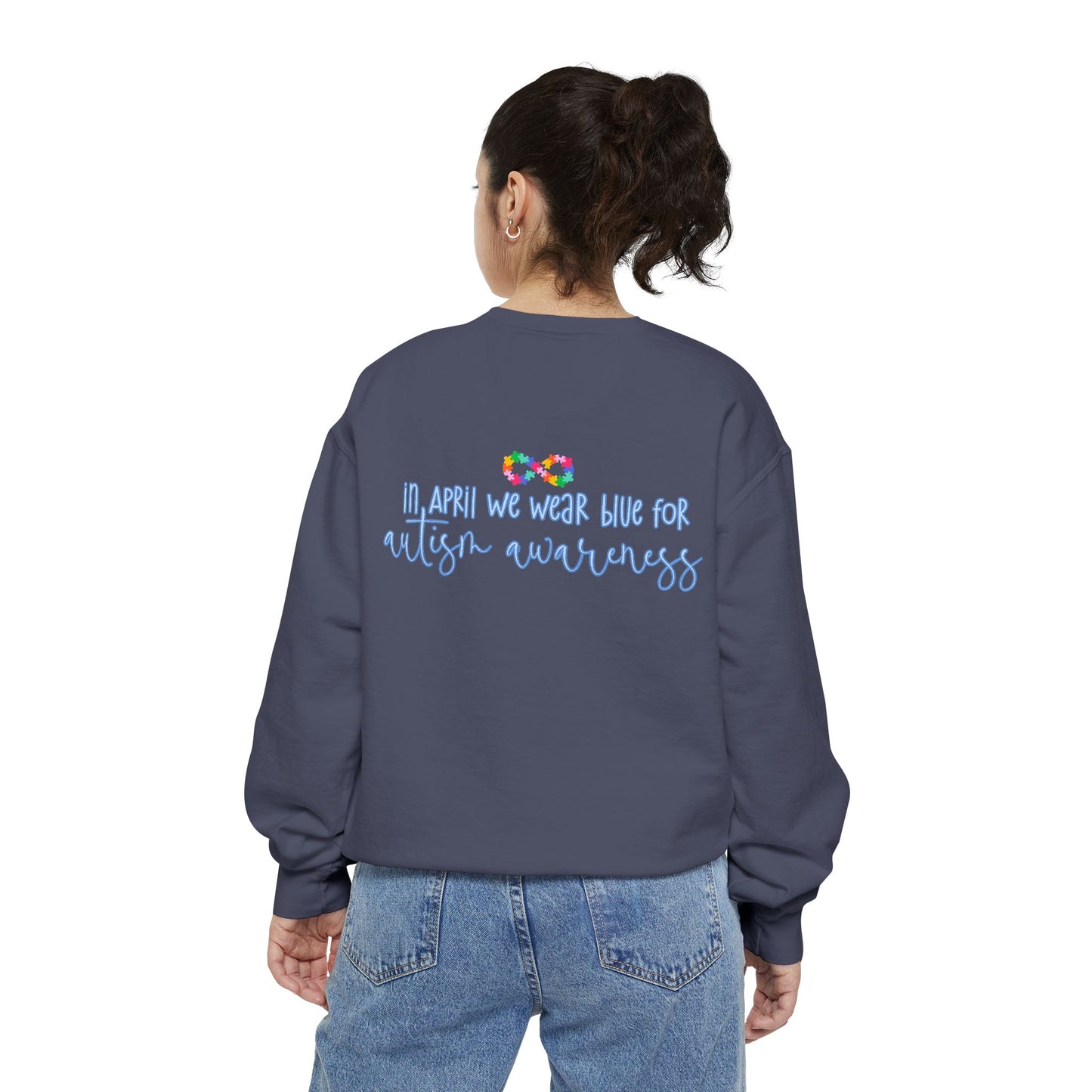 Autism Awareness Puzzle Piece & Ribbon Sweatshirt — Awareness Collection