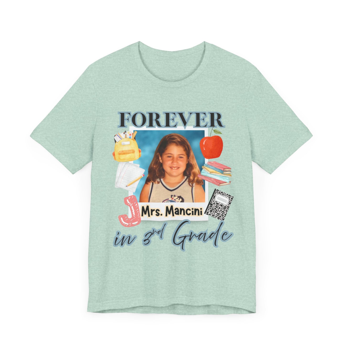 Jenna- Personalized Forever in 3rd Grade Teacher Tee - Personalized Unisex Jersey Shirt