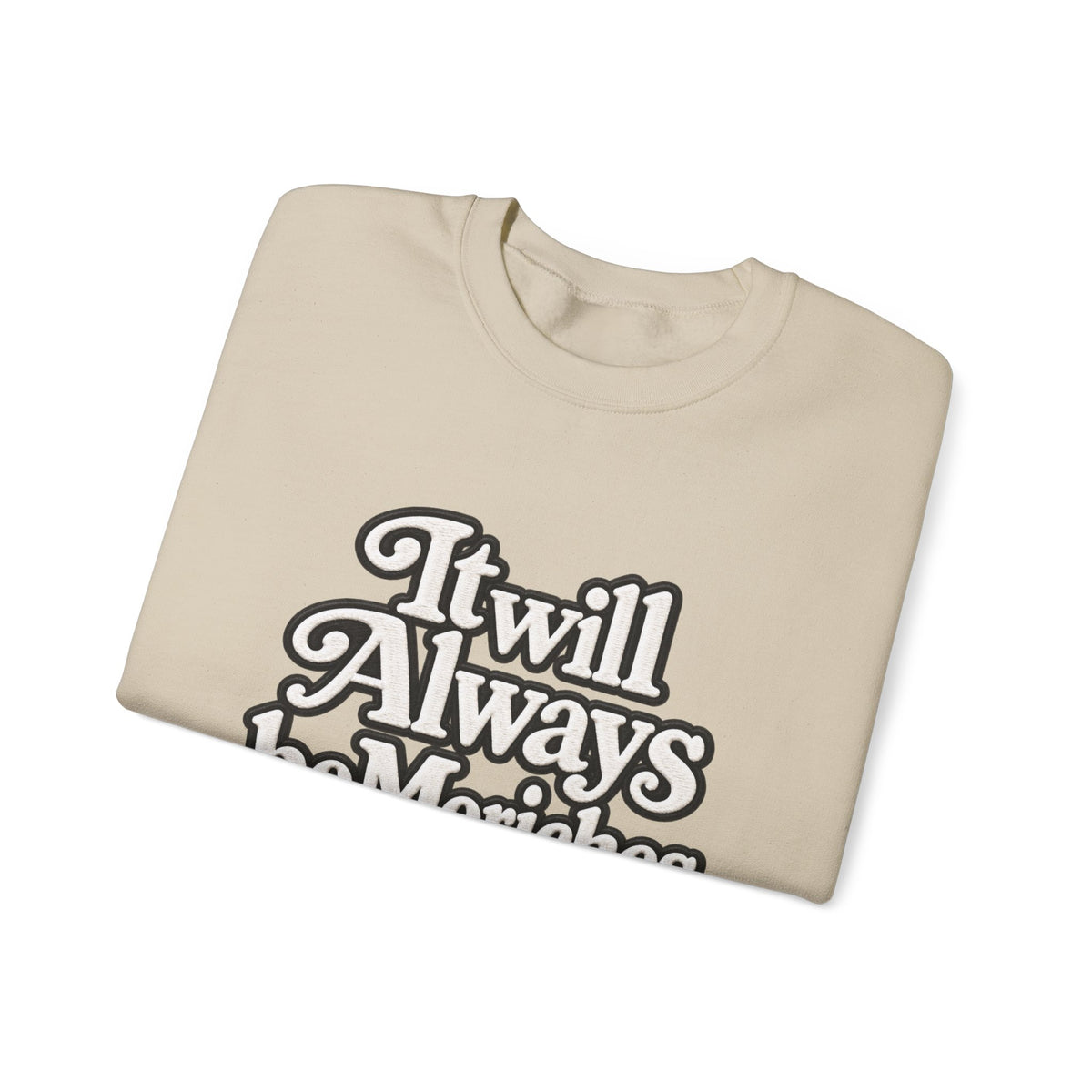 "Moriches or Nowhere" w/ apple- LARGE FRONT Crewneck Sweatshirt