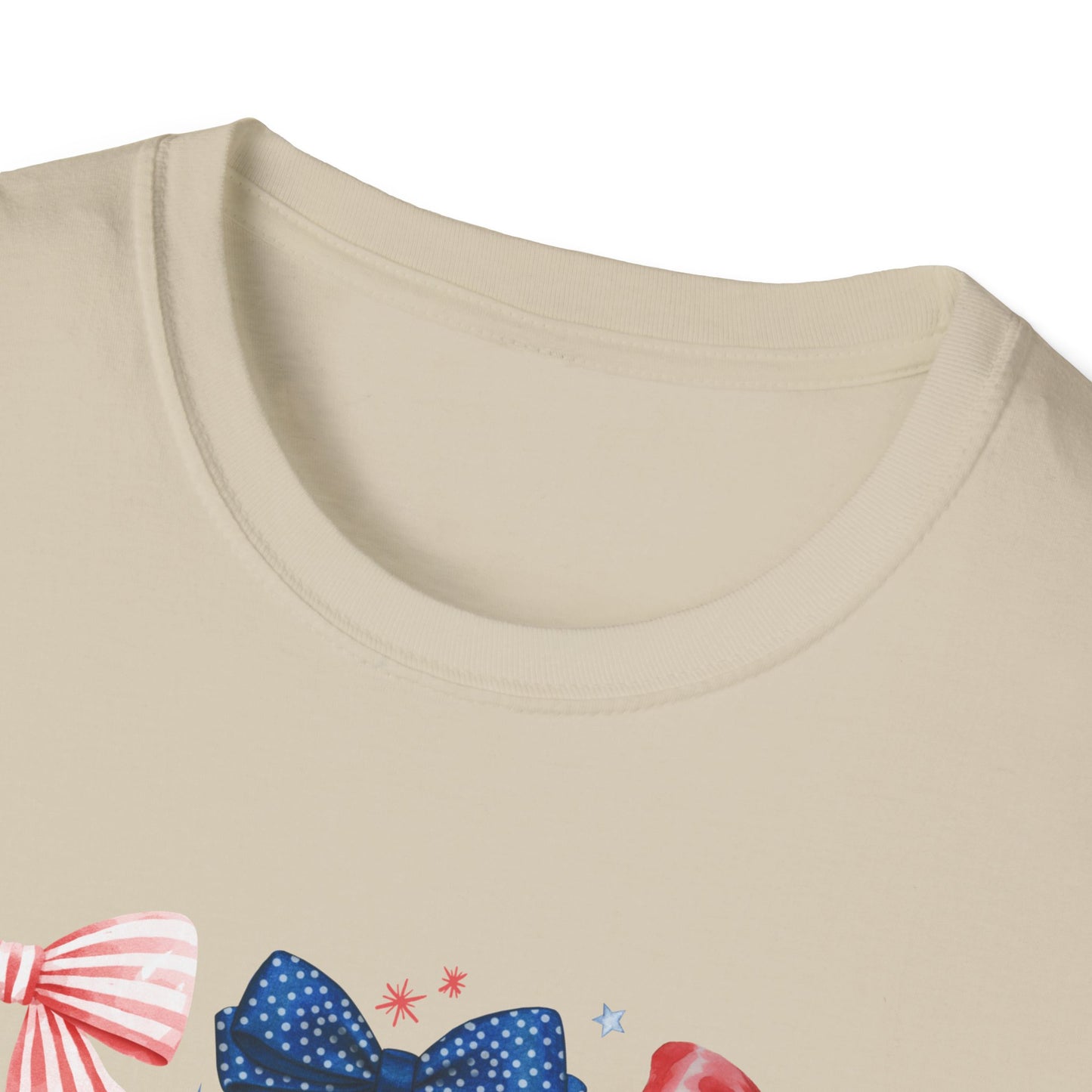 Patriotic Bow Graphic Tee for Celebrations- Holiday