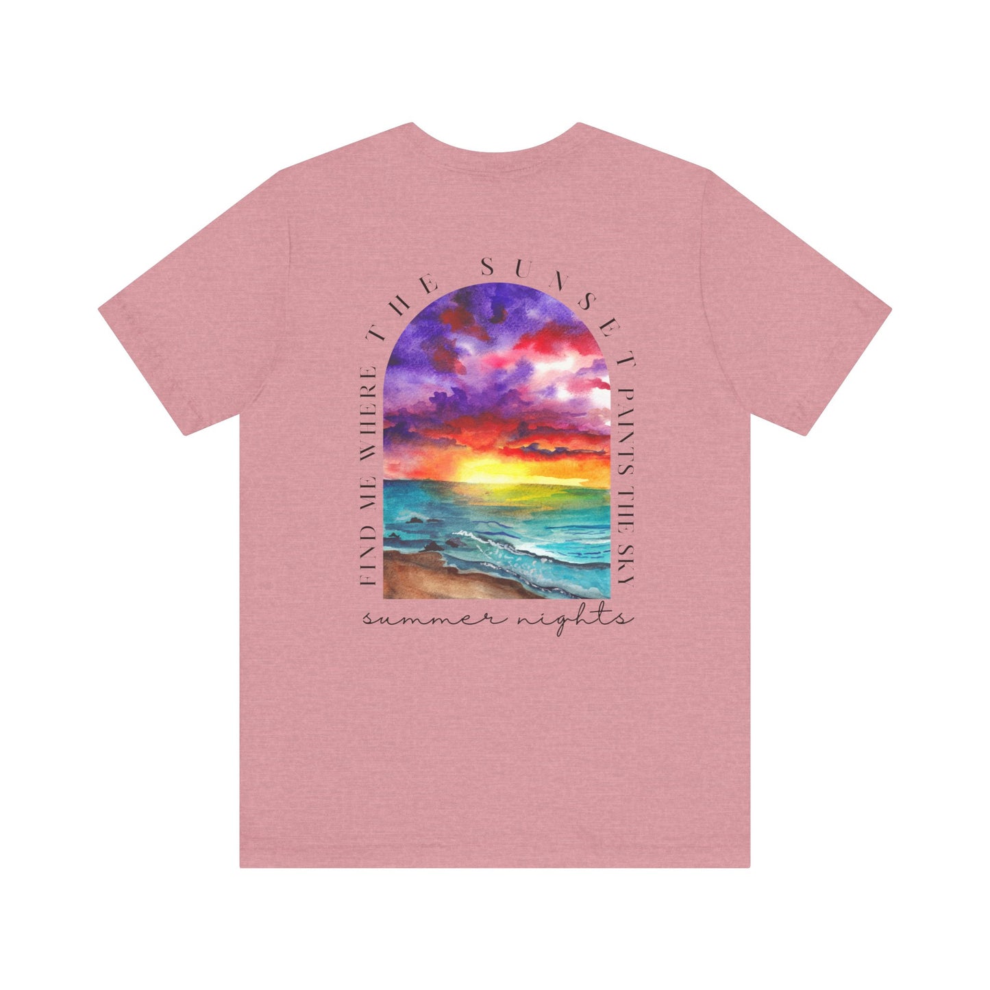 Sunset Lovers Tee, Summer Vibes T-Shirt, Unisex Graphic Tee, Beach Sunset Shirt