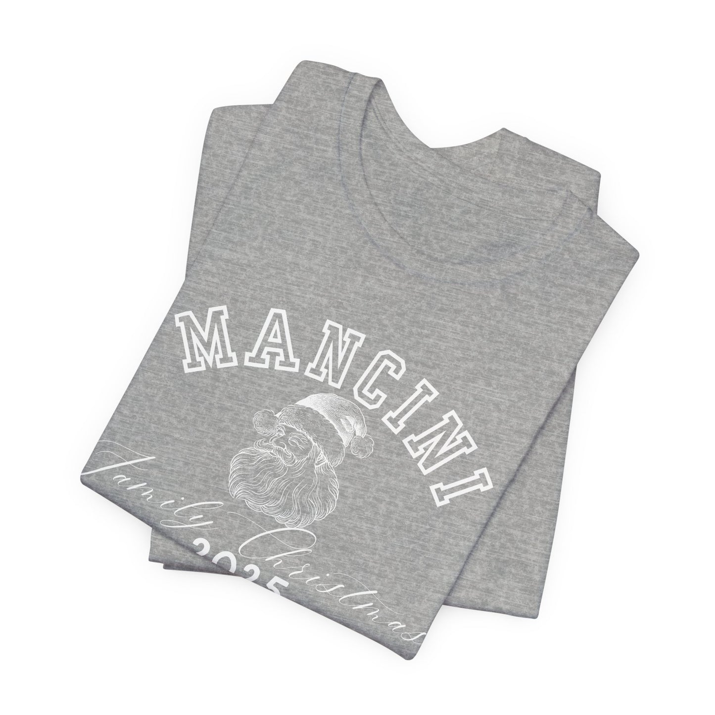 FAMILY NAME- SANTA- Personalized- Unisex Jersey Short Sleeve Tee