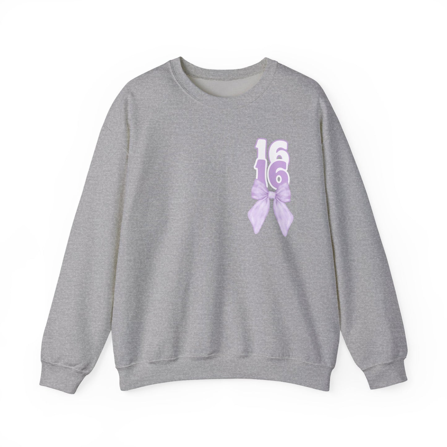 Sweet Sixteen Crewneck Sweatshirt, Birthday Gift, Unisex- Personalized