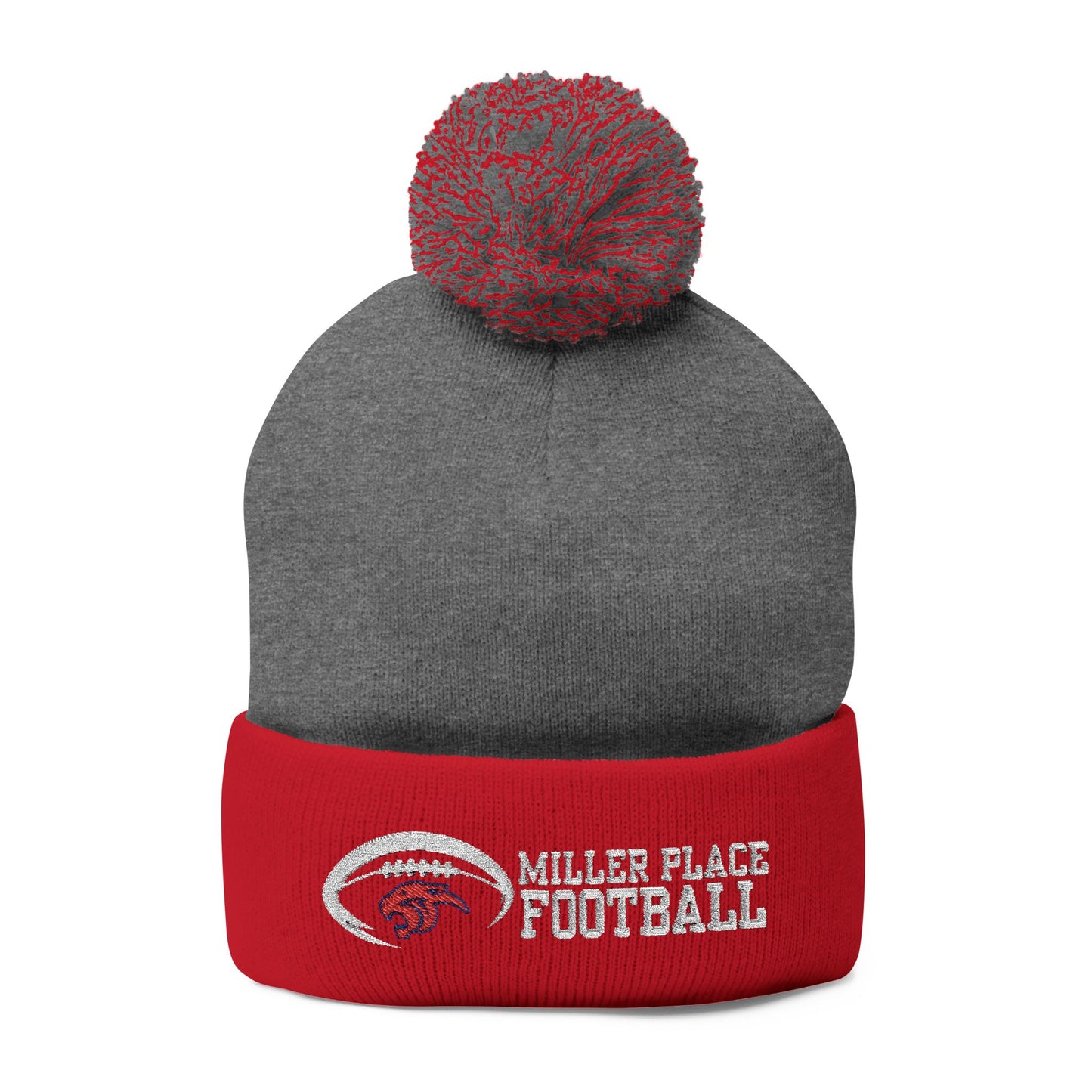 Miller Place Football Winter PomPom Hat