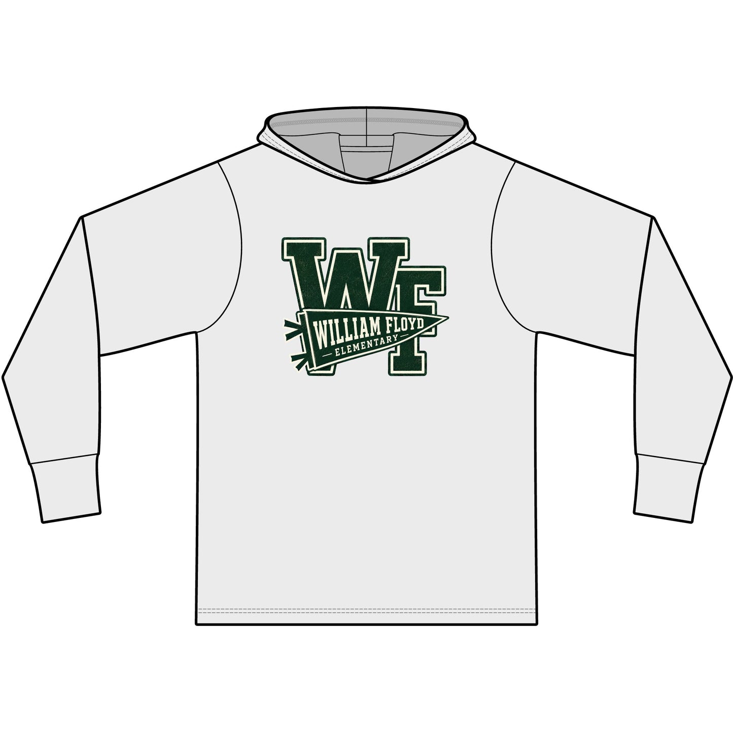WFE Pennant Logo — Garment-Dyed Pullover Hooded Tee