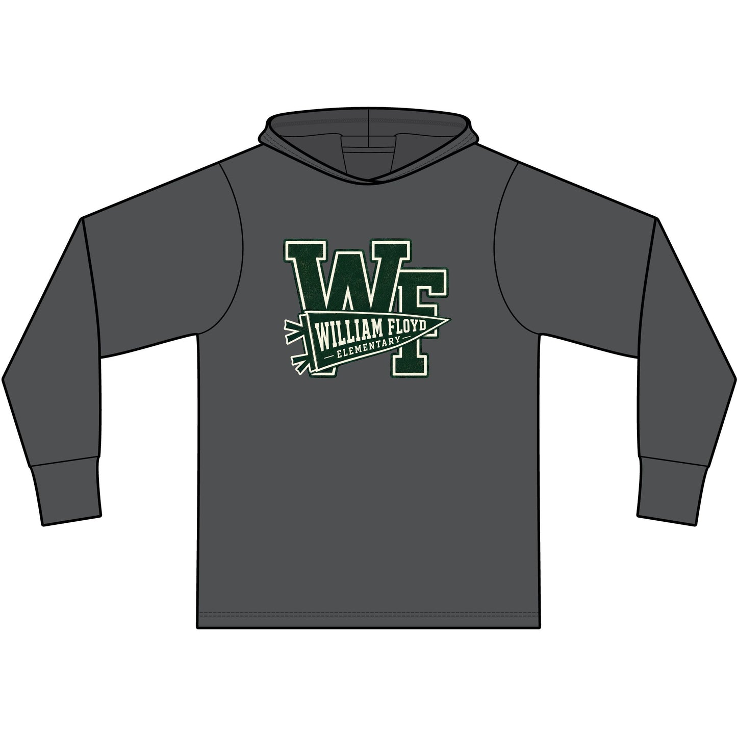 WFE Pennant Logo — Garment-Dyed Pullover Hooded Tee