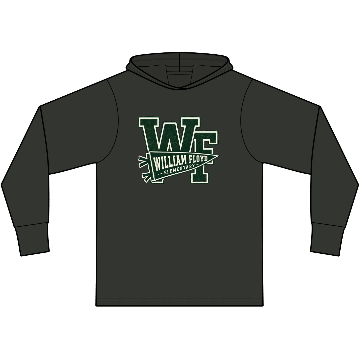 WFE Pennant Logo — Garment-Dyed Pullover Hooded Tee