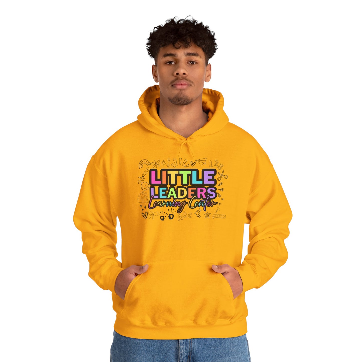 Little Leaders Doodle Design Hoodie - Cozy Unisex Sweatshirt