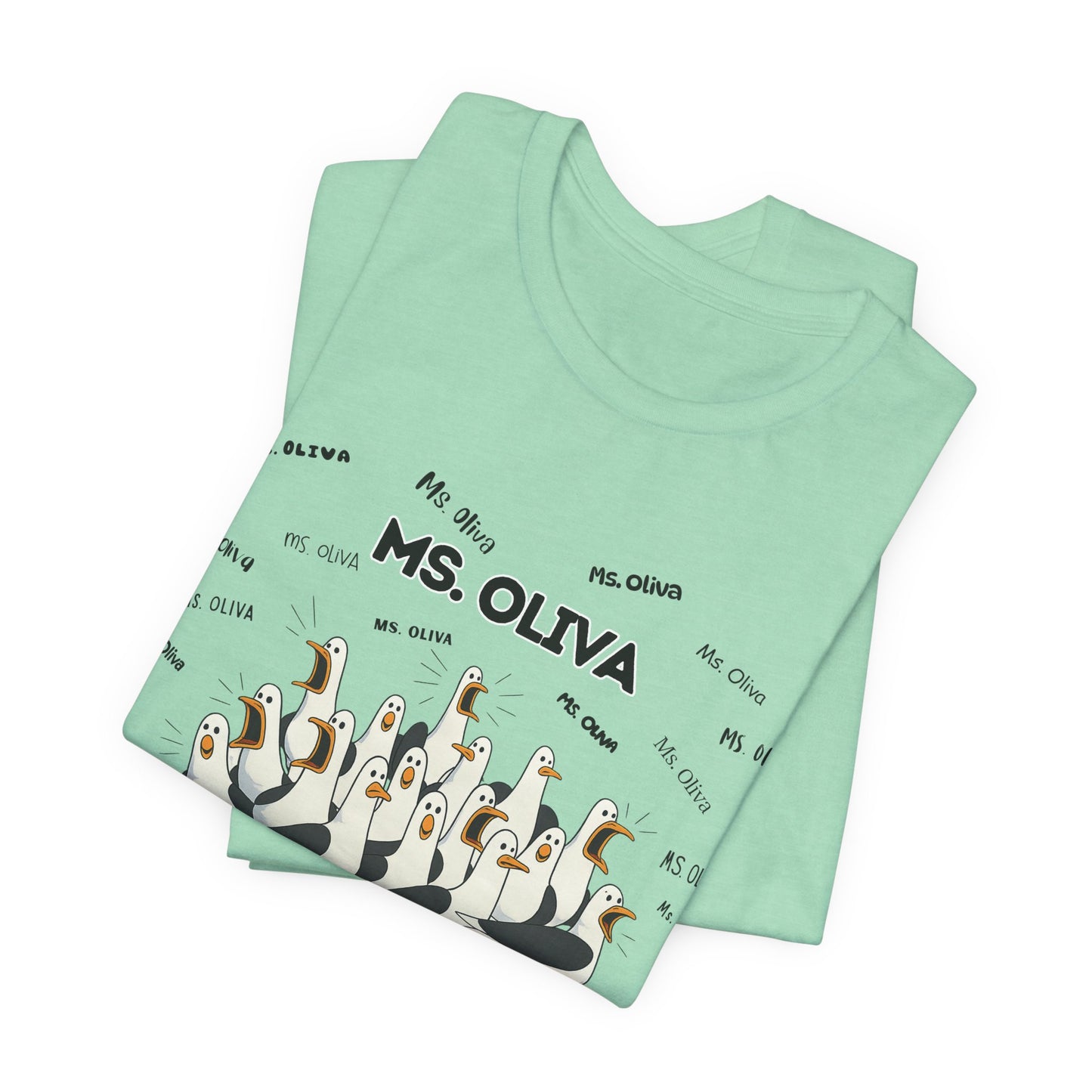 Ms. Oliva- Penguin Choir T-Shirt — Funny Teacher Personalized Tee