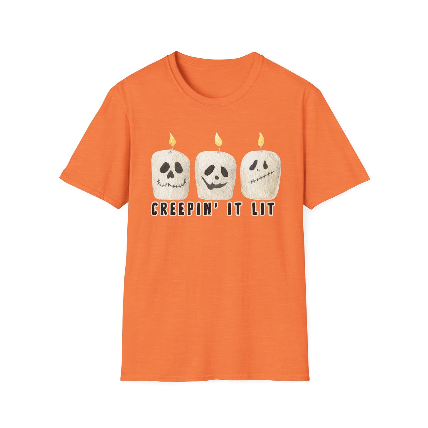 Creepin' it Lit Halloween Themed T-Shirt- Unisex Softstlye