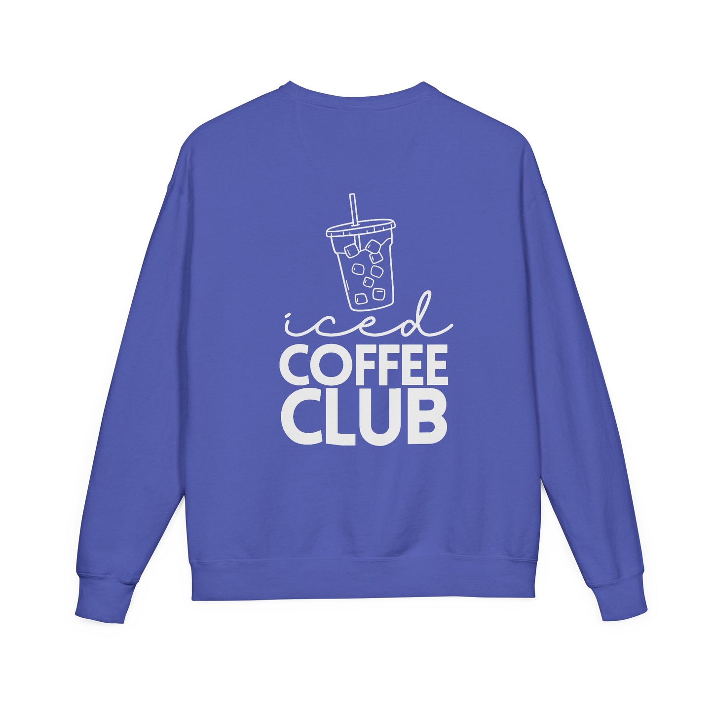 Coffee Lovers Garment Dyed Sweatshirt, Iced Coffee Club Apparel