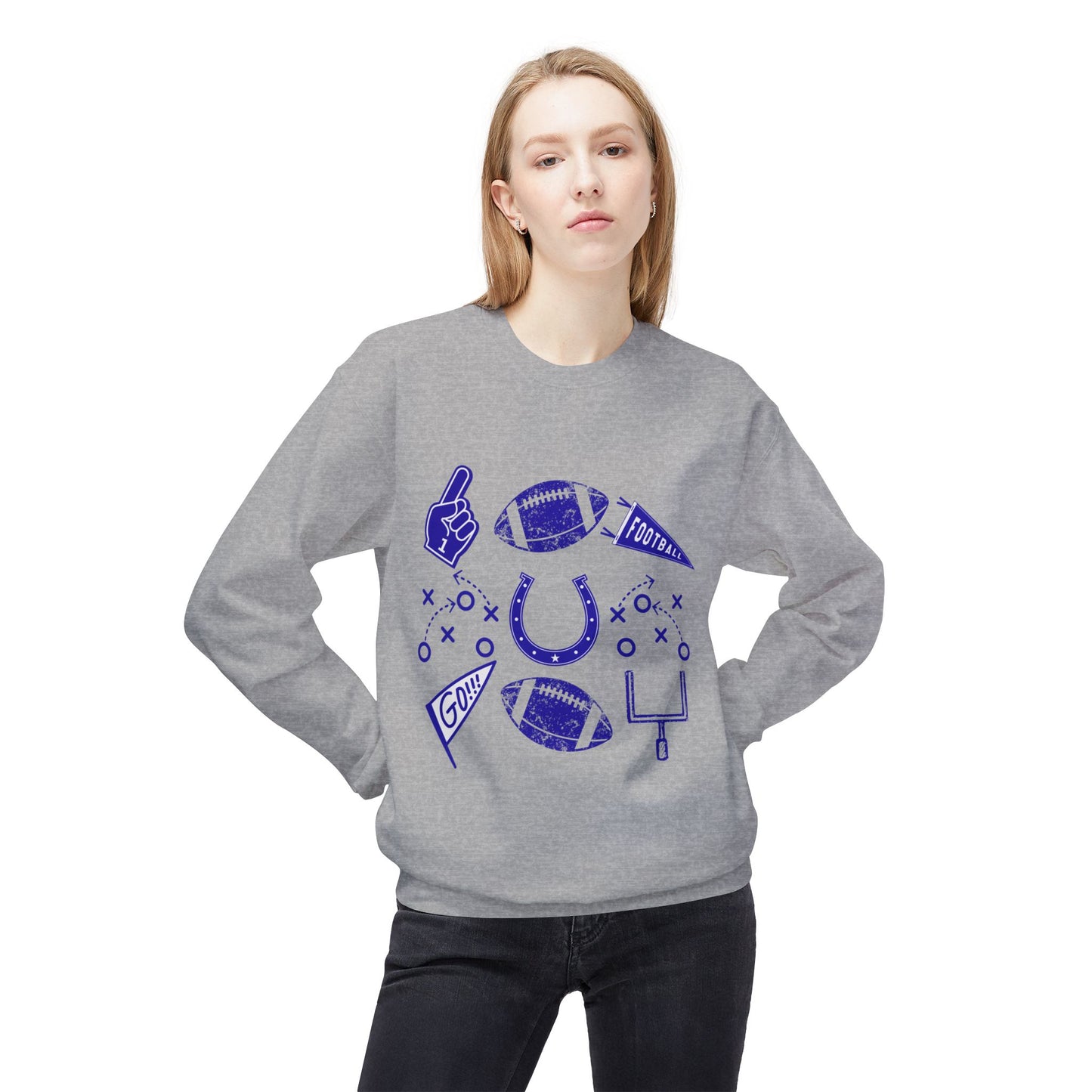 Mancini- Personalized - Sporty Football Sweatshirt for Fans, Unisex Crewneck with Team Spirit Design