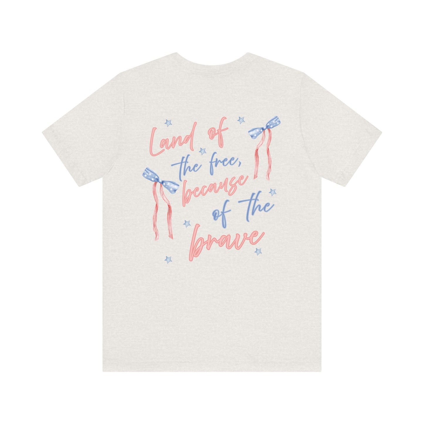 Land of the Free Tee with Bow | Perfect for all of America's Holidays
