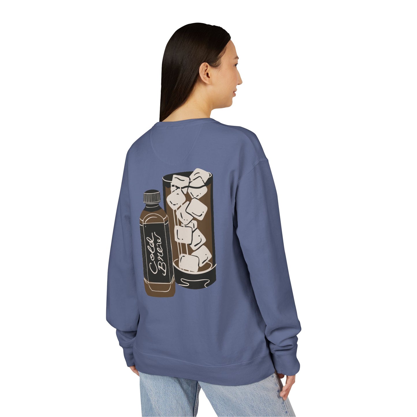 Cold Brew Crew Garment Dyed Sweatshirt, Coffee Lovers Apparel