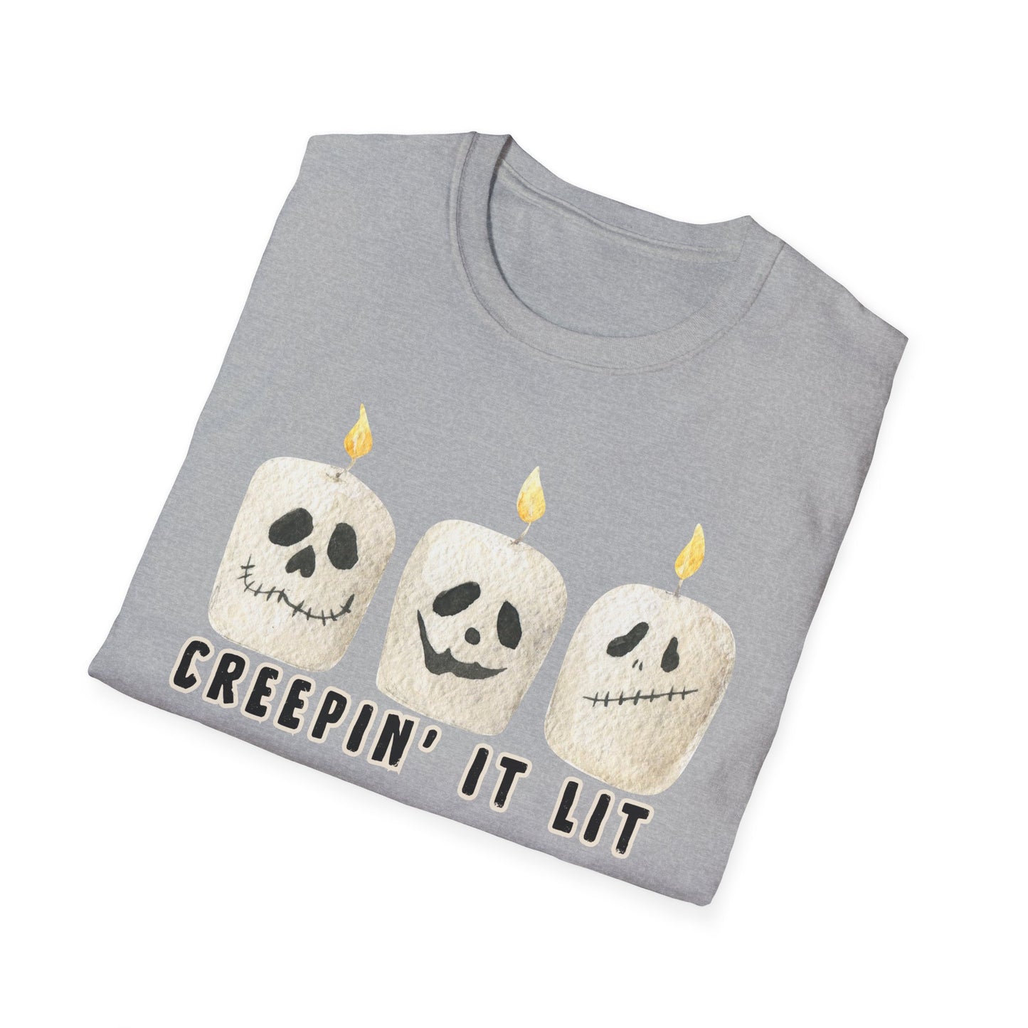 Creepin' it Lit Halloween Themed T-Shirt- Unisex Softstlye