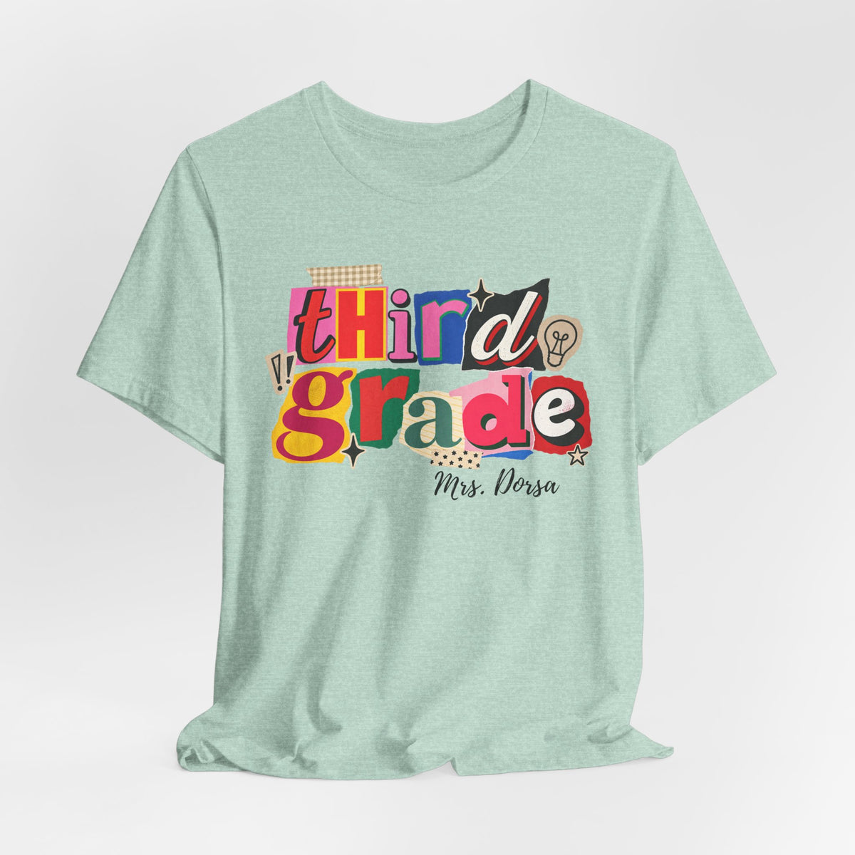 Dorsa- Third Grade Teacher T-Shirt – Personalized