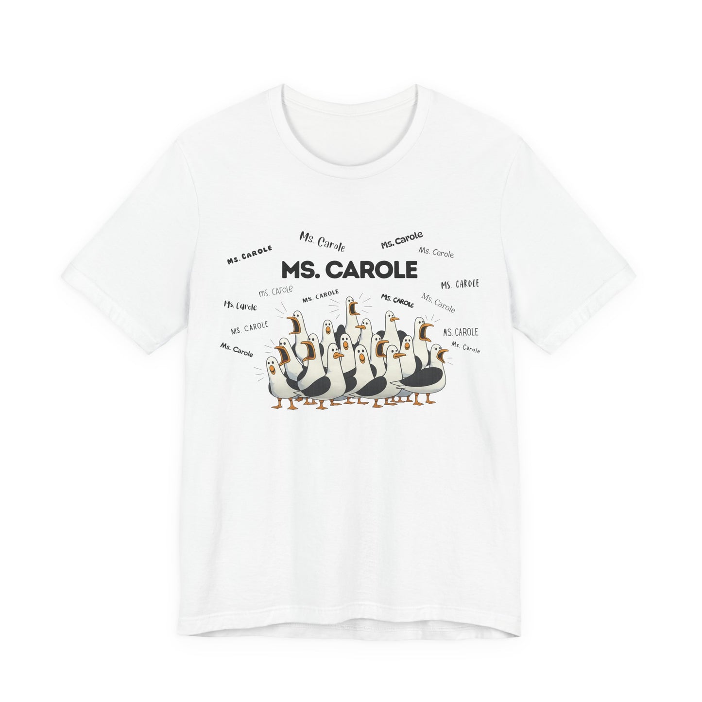 Ms. Carole Penguin Choir T-Shirt — Funny Teacher Personalized Tee