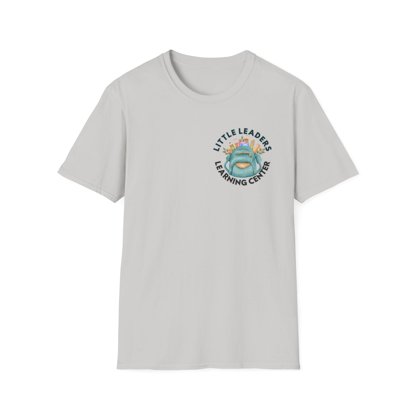 Little Leaders Teacher w/ Backpack Design Unisex Softstyle T-Shirt