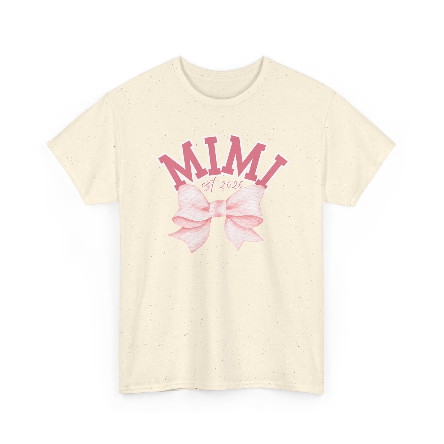 Mimi est 2026 Pink Bow Unisex Heavy Cotton Tee - Mother's Day