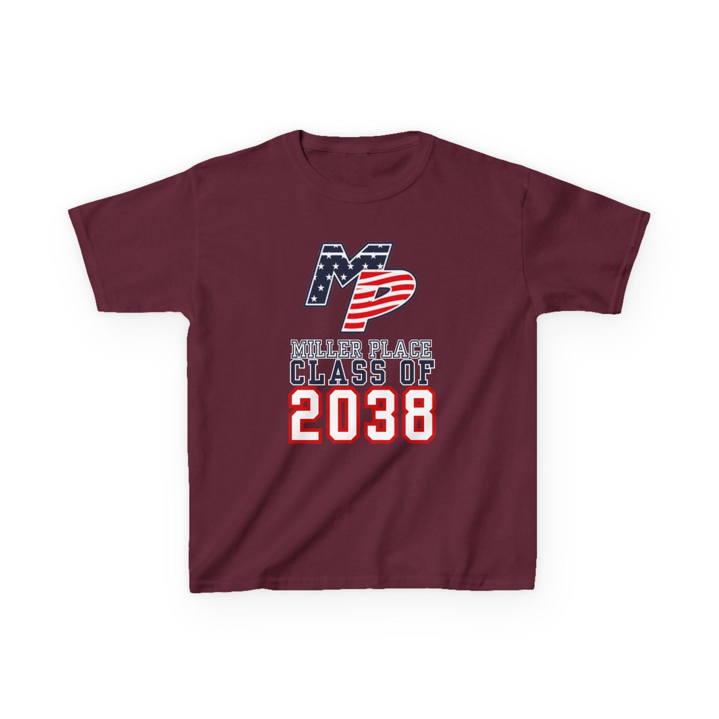 Miller Place Class of 2038 Kids Heavy Cotton Tee