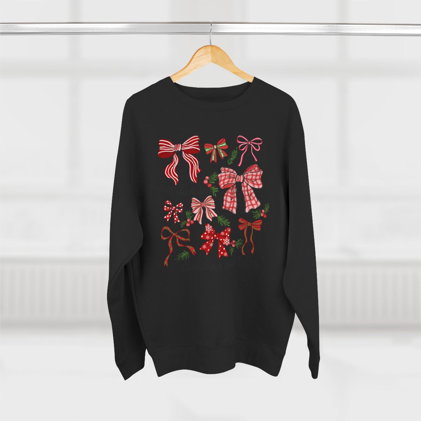 Holly Jolly Bows-Unisex Crewneck Sweatshirt- Christmas