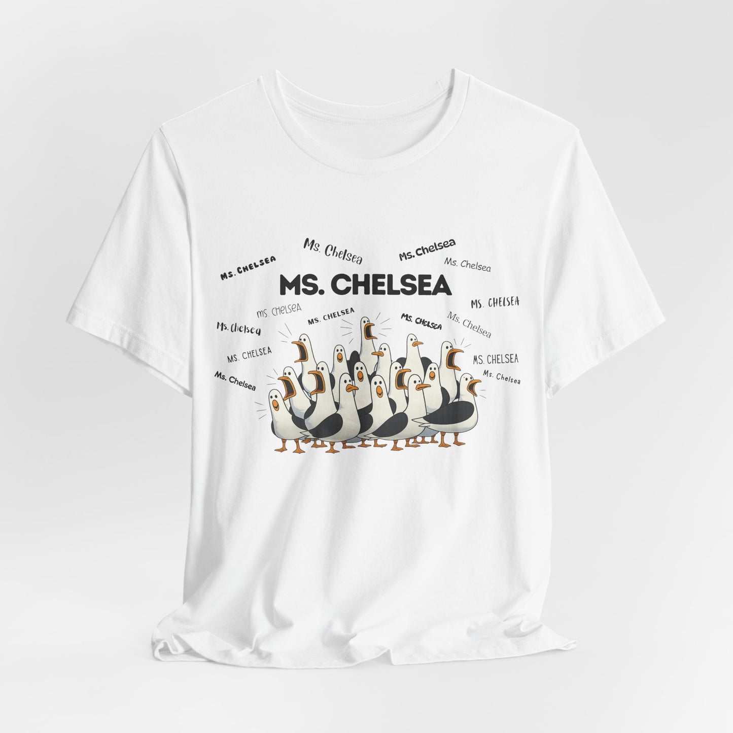Ms. Chelsea- Penguin Choir T-Shirt — Funny Teacher Personalized Tee