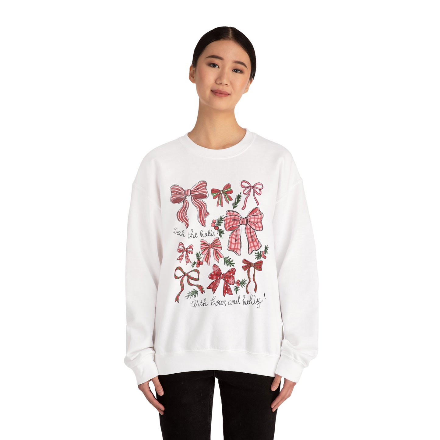 Holly Jolly Bows Christmas Crewneck