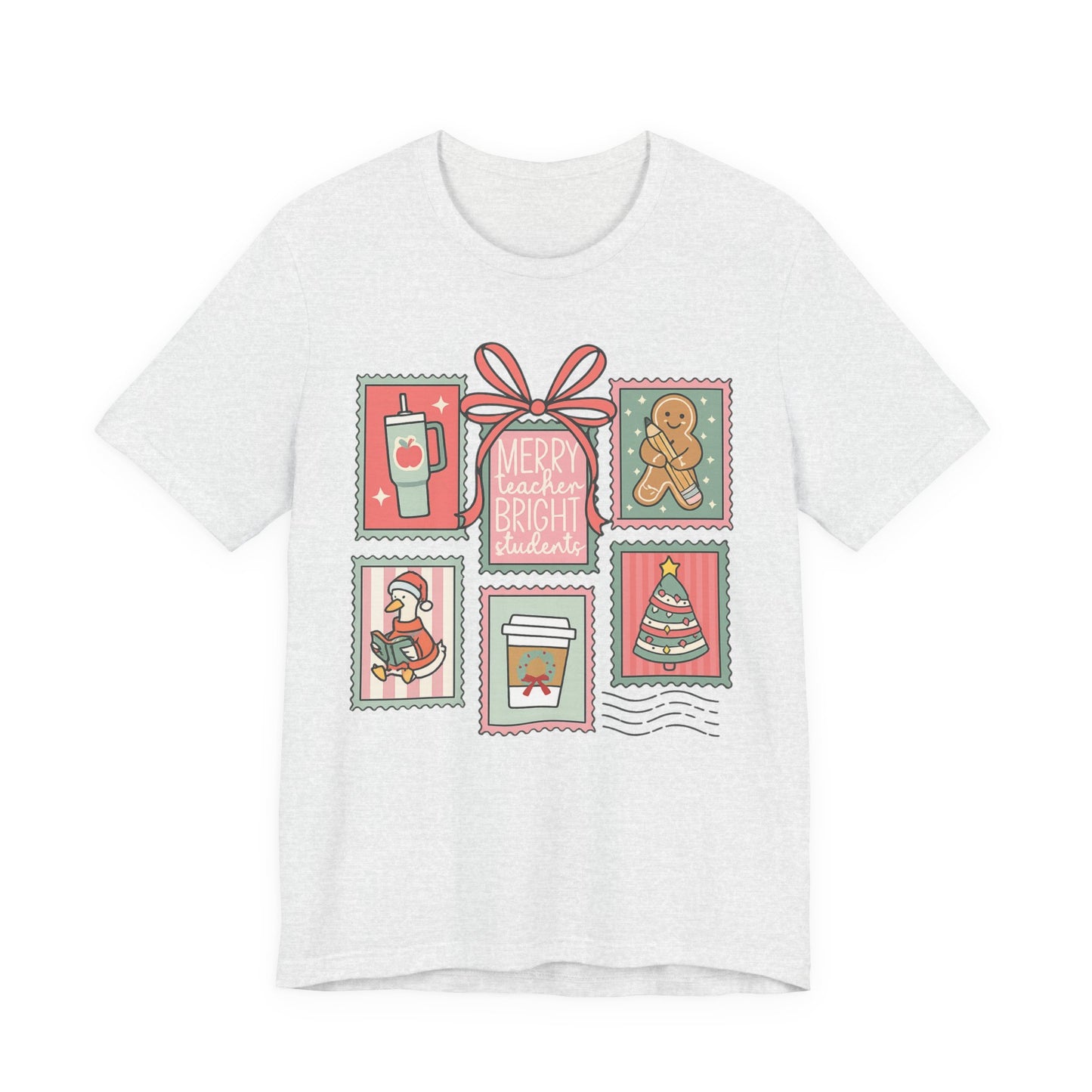 Merry Teacher, Bright Students— Christmas Unisex T‑Shirt