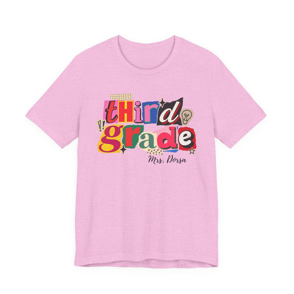 Dorsa- Third Grade Teacher T-Shirt – Personalized