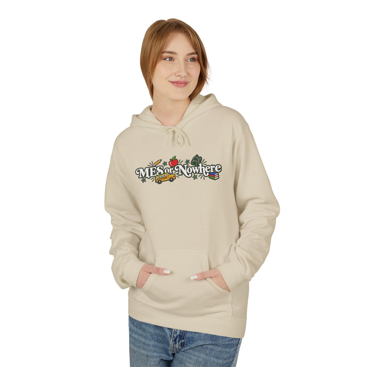 "MES or Nowhere" w/ apple- Moriches Hoodie
