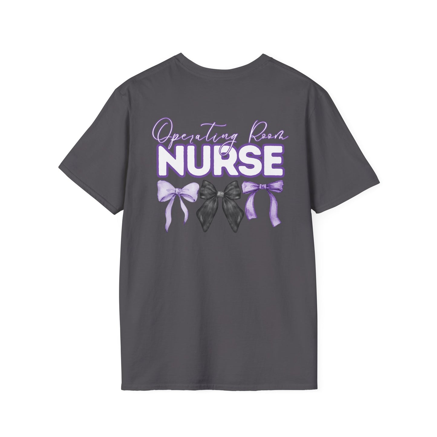 OR Nurse Appreciation T-Shirt with Bows - Softstyle Unisex Tee- Healthcare