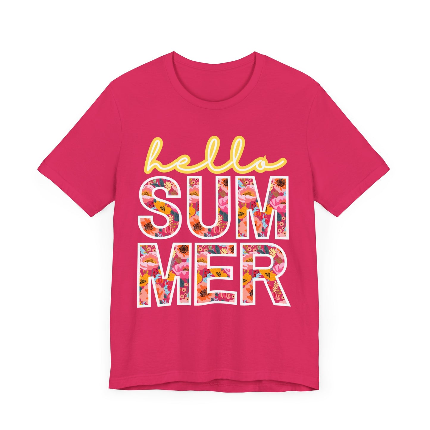 Hello Summer Tee, Summer Shirt, Unisex T-Shirt, Vacation Apparel, Gift for Beach Lovers