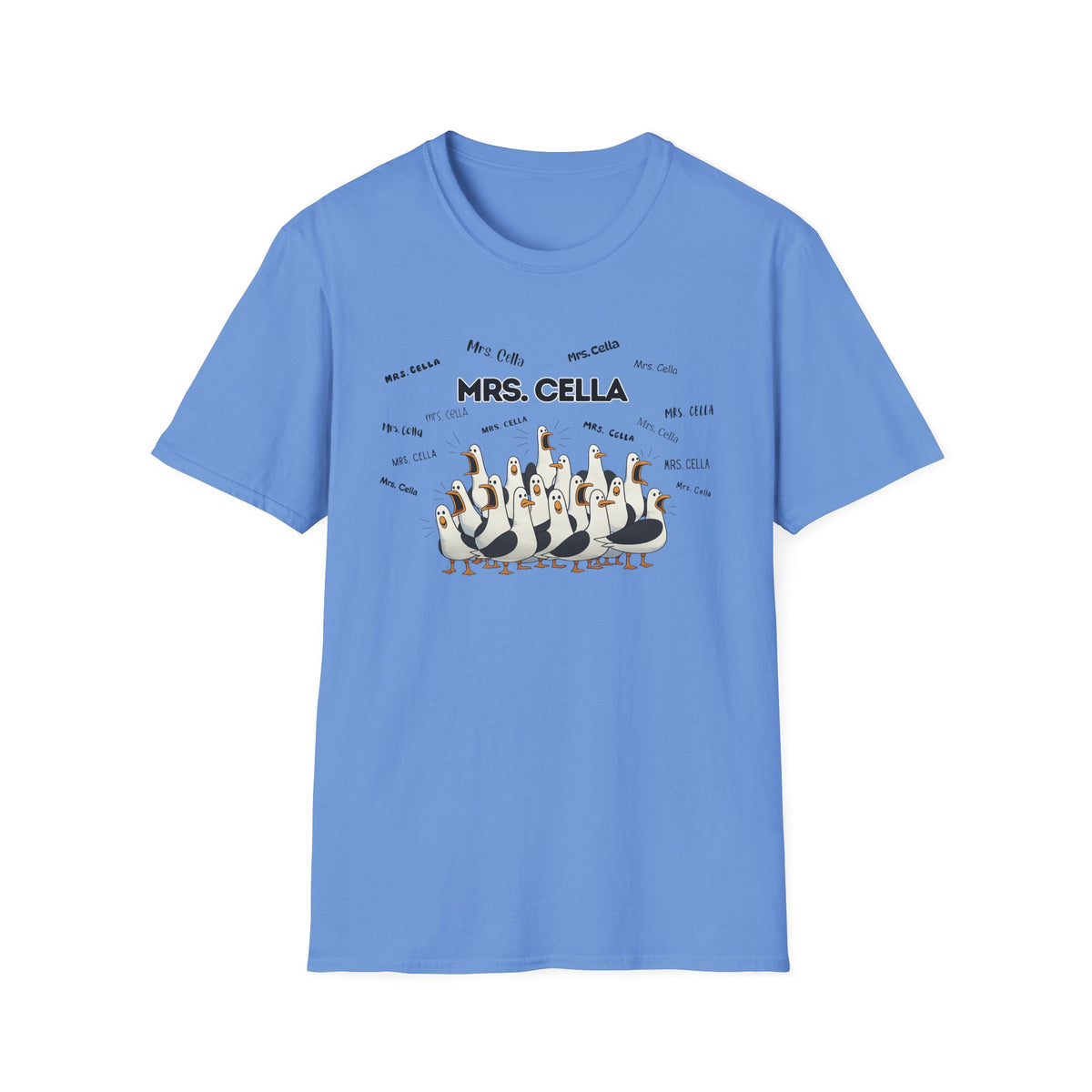 Mrs. Cella- Seagull Crew Graphic T-Shirt — Personalized