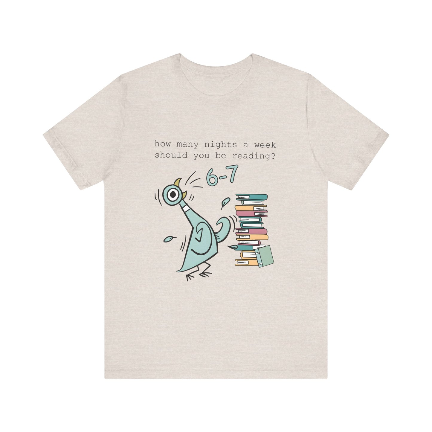 Pigeon Reading- 6 7 — Teacher Unisex T‑Shirt