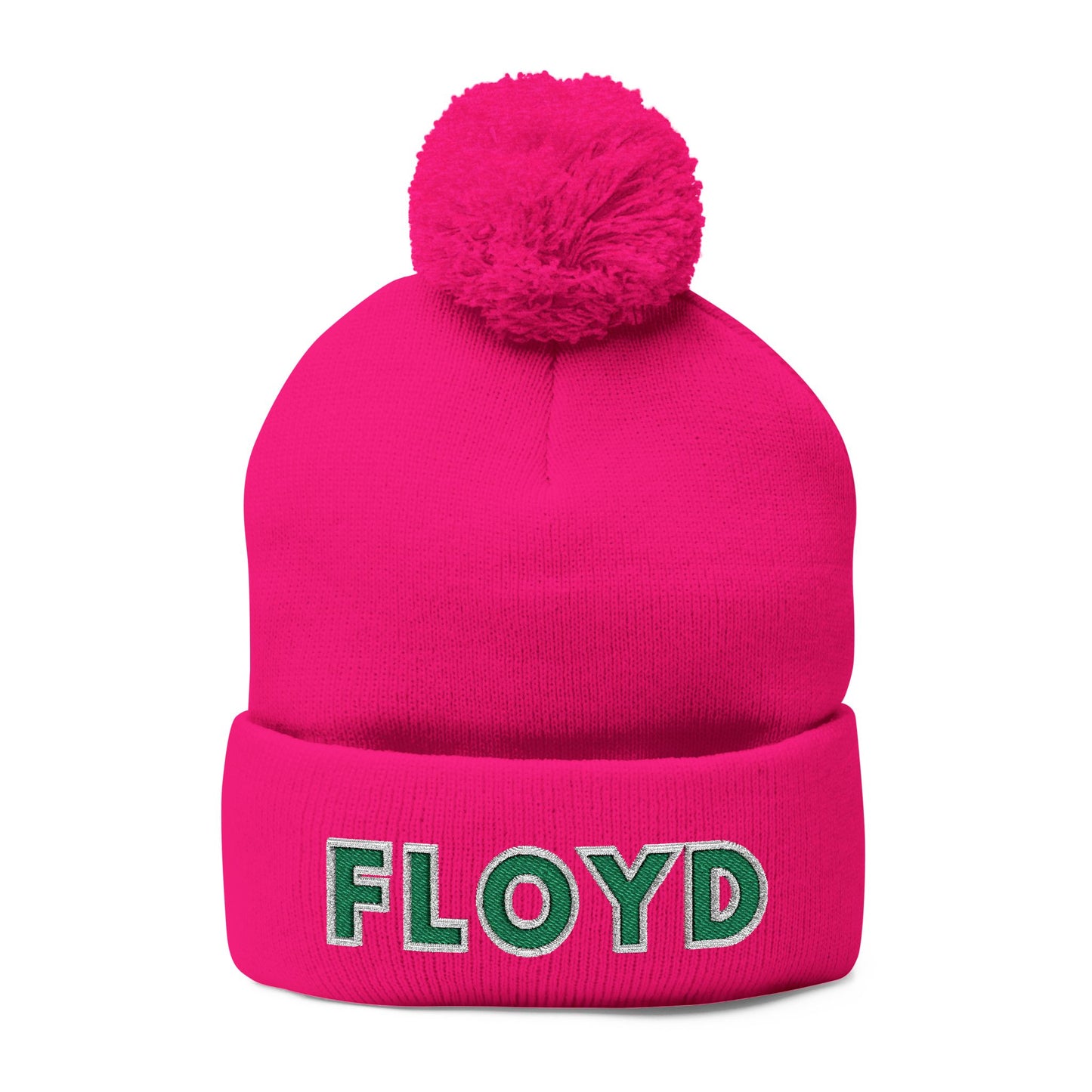 FLOYD Embroidered Pom-Pom Beanie