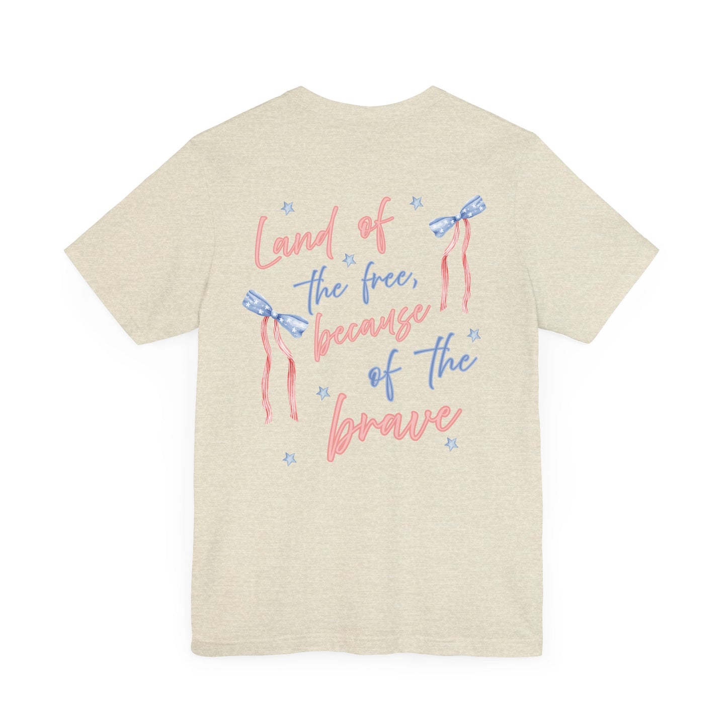 Land of the Free Tee with Bow | Perfect for all of America's Holidays