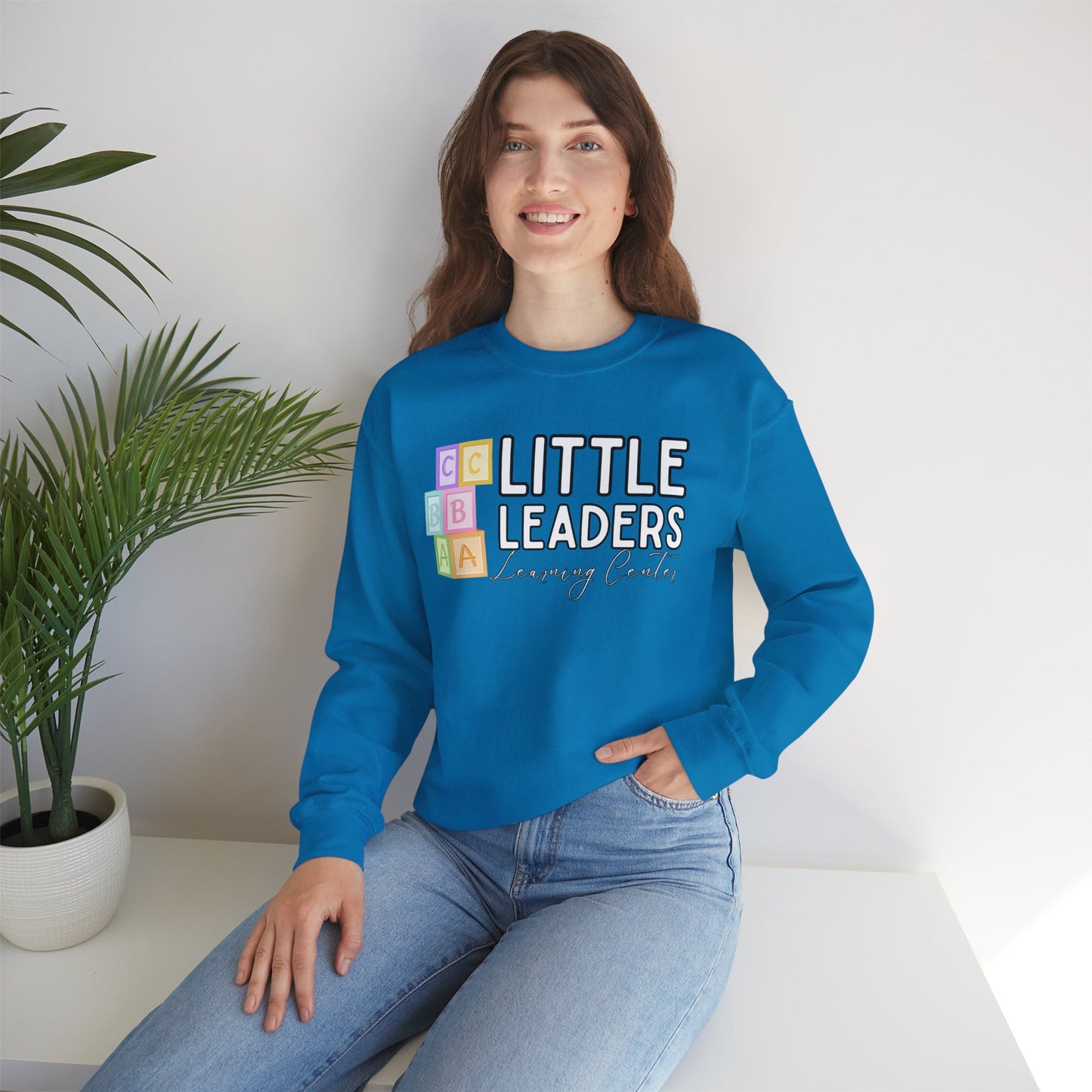 Little Leaders w/ Blocks Crewneck Unisex Sweatshirt