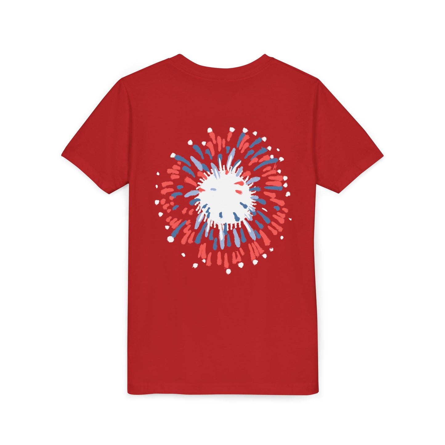 Patriotic Youth Tee for Girls, USA - Kids Short Sleeve Shirt, Holiday Mini