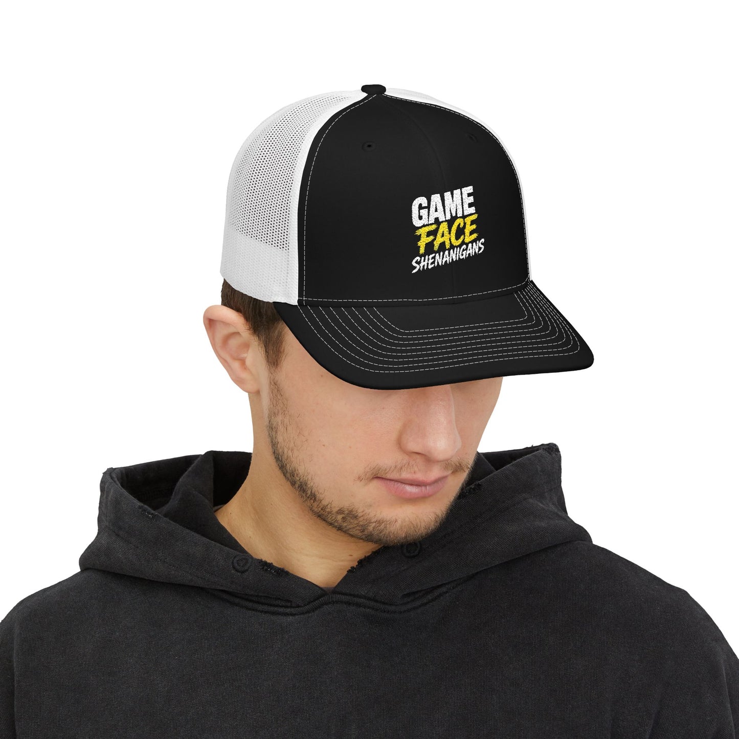 Game Face Shenanigans-  Embroidered Trucker Cap- Personalized Snapback