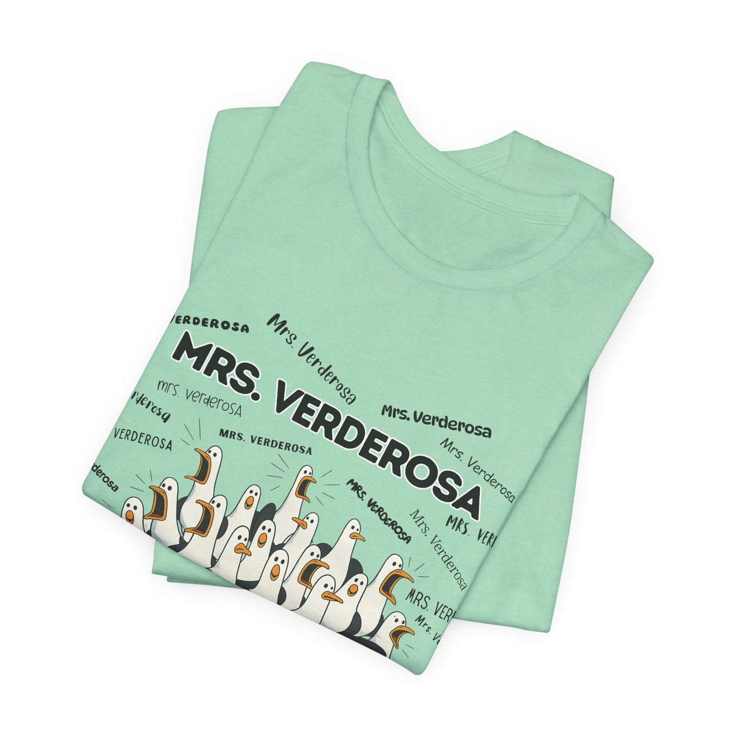 Mrs. Verderosa Penguin Choir T-Shirt — Funny Teacher Personalized Tee